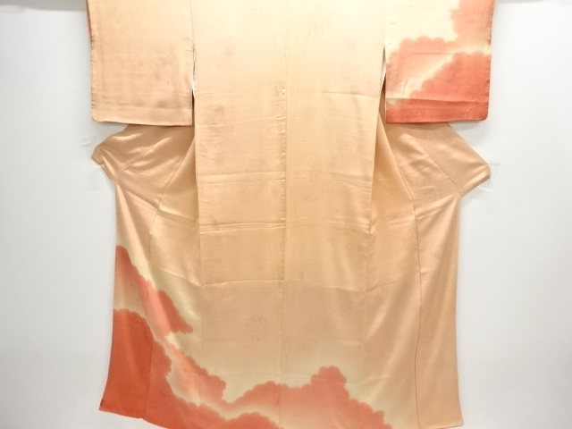 JAPANESE KIMONO / ANTIQUE KIMONO / SILK / MON KINSHA / CLOUD